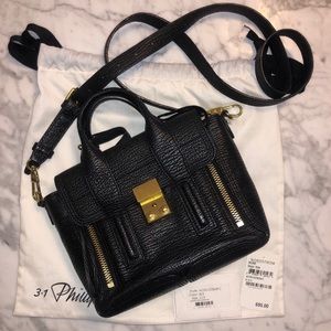 3.1 Phillip Lim Pashli Mini Satchel Black Leather